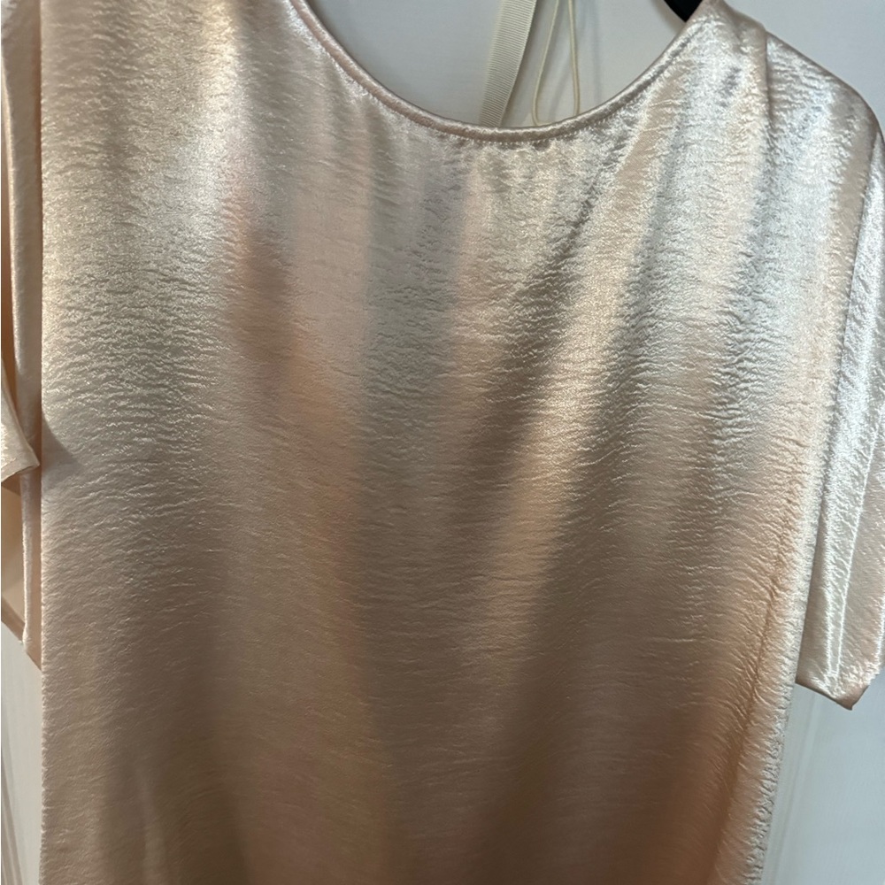 Anne Klein cream satin shirt